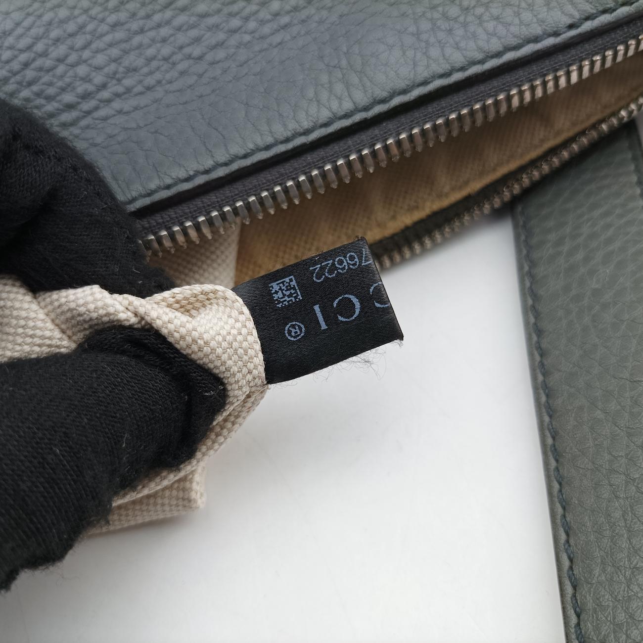 Interlocking G Logo Soho Messenger Grey Leather 322059 A016476622インターロッキングG ソーホー メッセンジャー グレー レザー 322059 A016476622