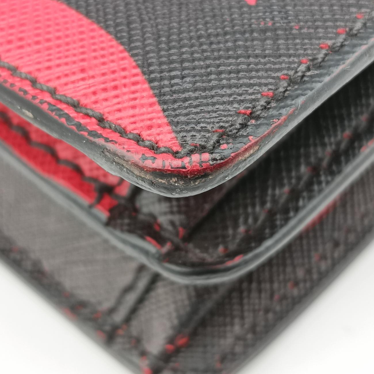 Hibiscus Sound RossoRed×BlackSaffiano  leather134ハイビスカスサウンドロッソレッド×ブラックサフィアーノレザー134