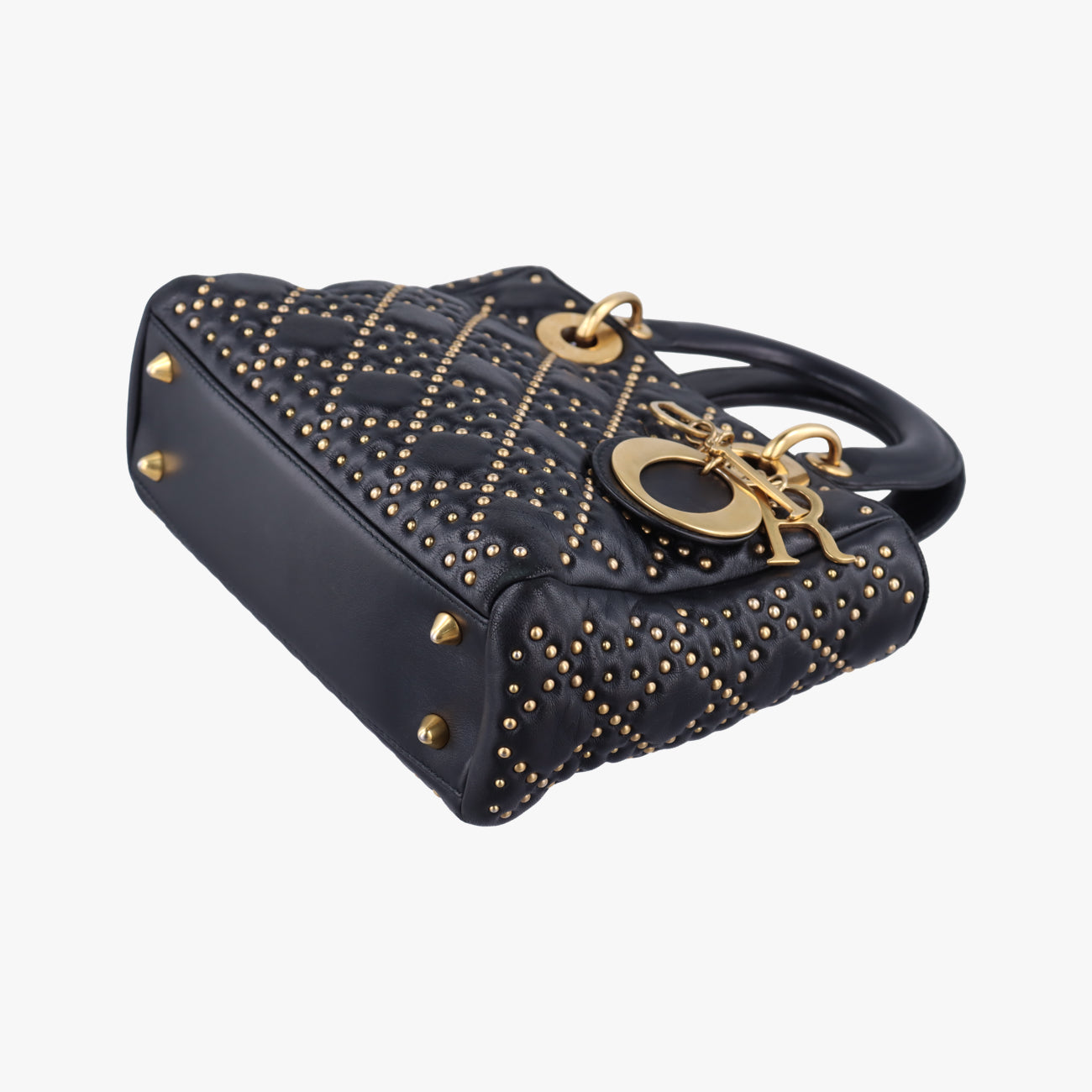 Lady Dior Black lambskin 28-MA-0117レディディオール ブラック ラムスキン 28-MA-0117