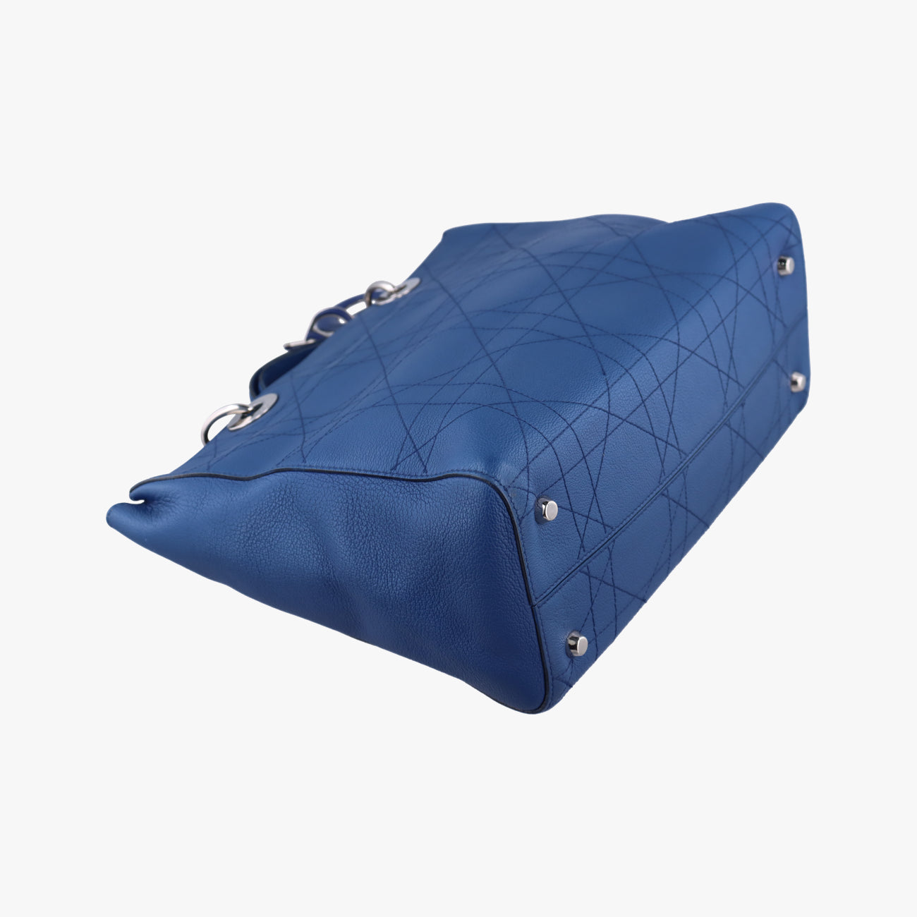 Medium Cannage Grained Blue Leather 01-RU-0166ミディアムカナージュグレイン ブルー レザー 01-RU-0166