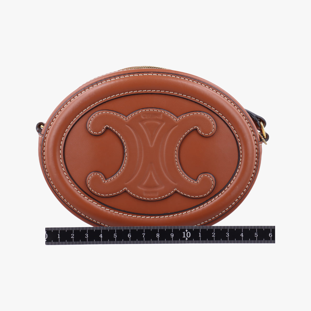 セリーヌCelineオーバルパース キュイル トリオンフブラウン