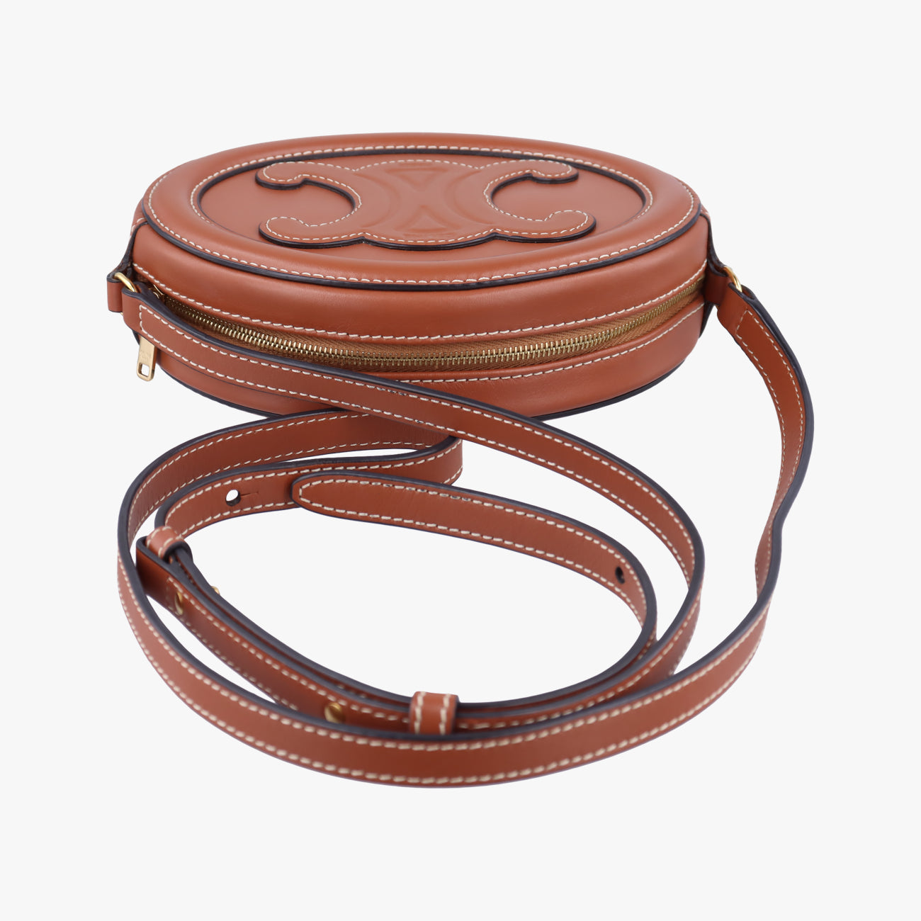 セリーヌCelineオーバルパース キュイル トリオンフブラウン