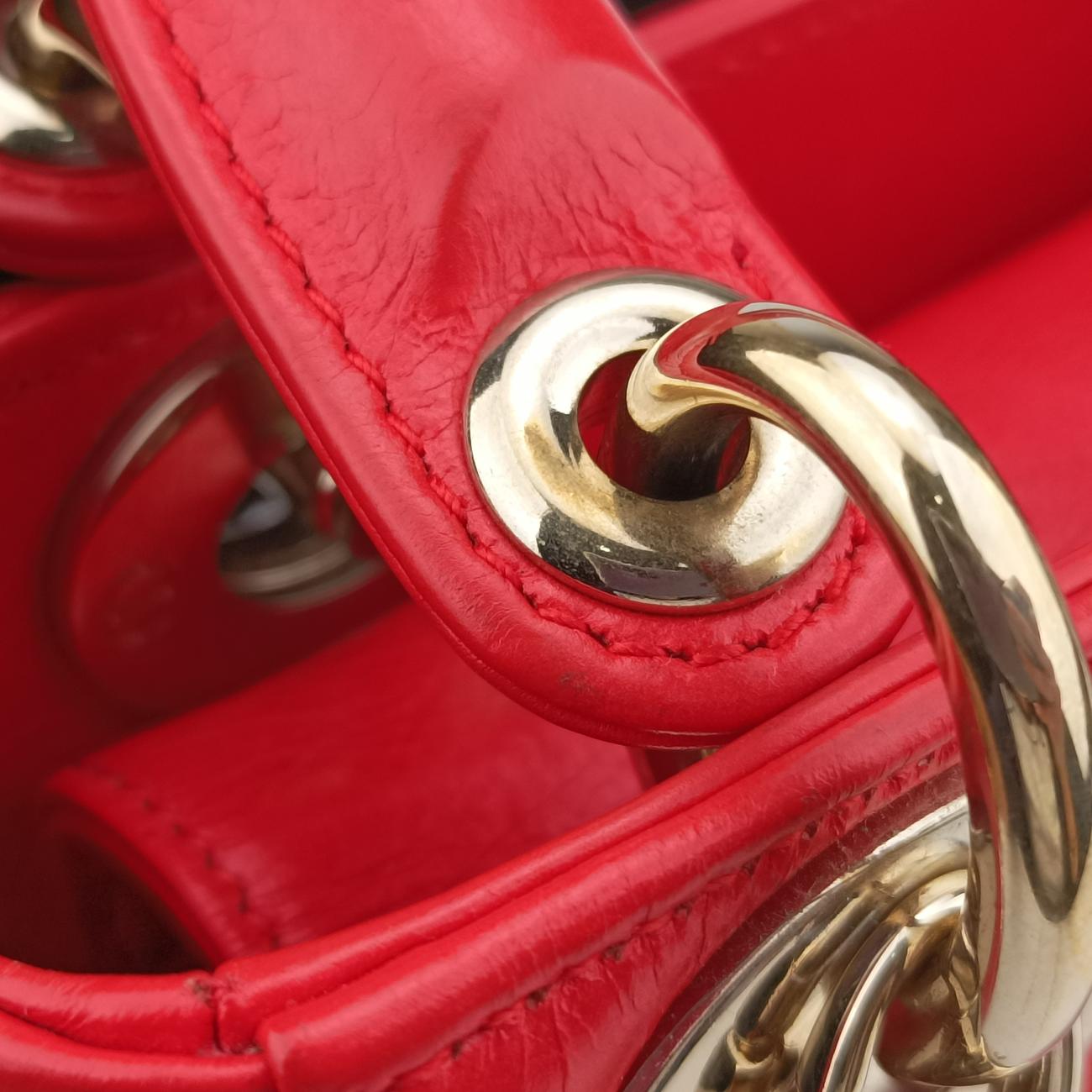 Mini Sequin Lady Dior Red×Multicolour Leather 18-MA-1126ミニ スパンコール　レディ ディオール レッド×マルチカラー レザー 18-MA-1126