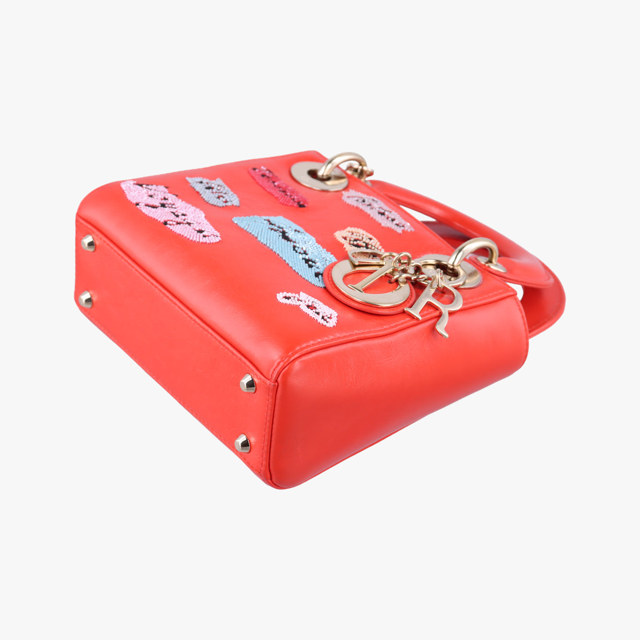 Mini Sequin Lady Dior Red×Multicolour Leather 18-MA-1126ミニ スパンコール　レディ ディオール レッド×マルチカラー レザー 18-MA-1126