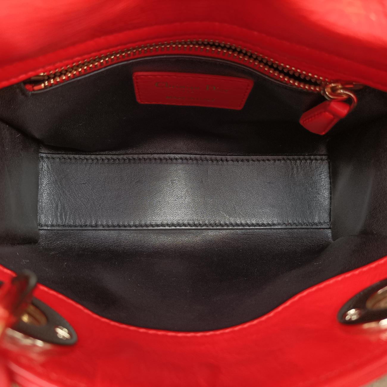 Mini Sequin Lady Dior Red×Multicolour Leather 18-MA-1126ミニ スパンコール　レディ ディオール レッド×マルチカラー レザー 18-MA-1126