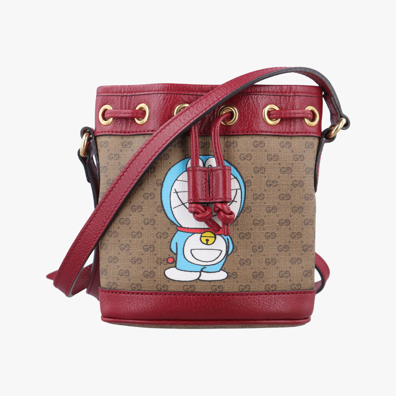 Doraemon collaboration Beige x Bordeaux x Multicolor PVC coated canvas 647801 G033979953ドラえもんコラボ ベージュ×ボルドー×マルチカラー PVCコーティングキャンバス 647801 G033979953