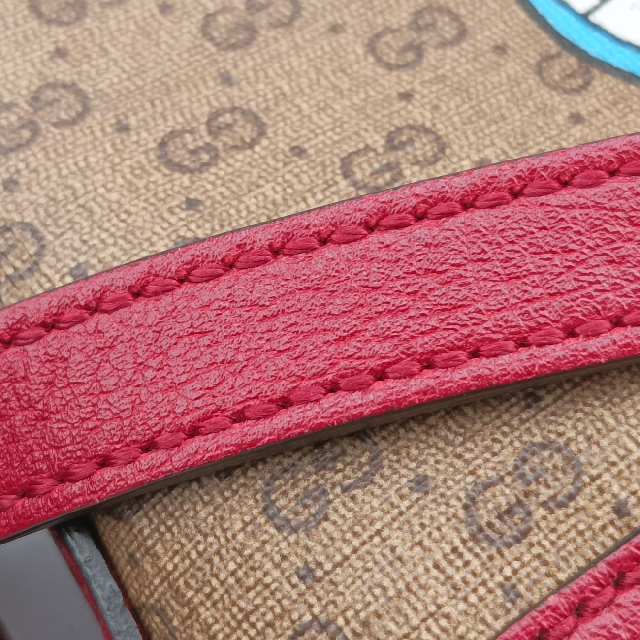 Doraemon collaboration Beige x Bordeaux x Multicolor PVC coated canvas 647801 G033979953ドラえもんコラボ ベージュ×ボルドー×マルチカラー PVCコーティングキャンバス 647801 G033979953