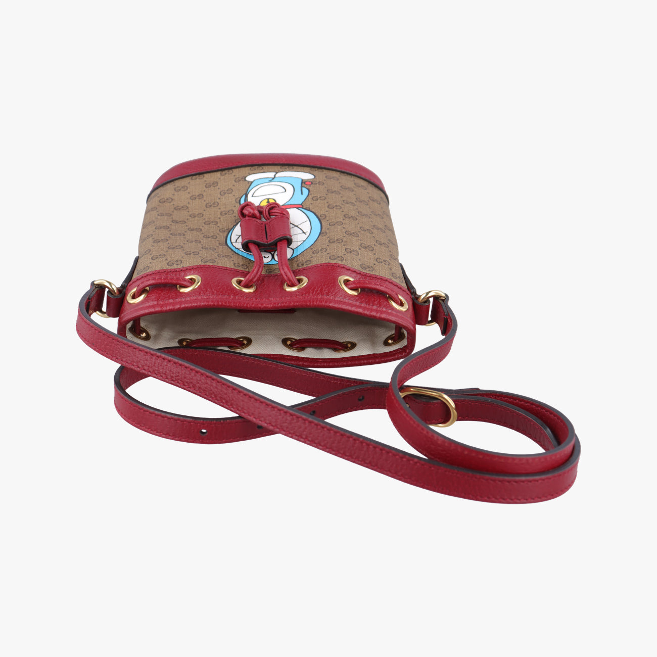 Doraemon collaboration Beige x Bordeaux x Multicolor PVC coated canvas 647801 G033979953ドラえもんコラボ ベージュ×ボルドー×マルチカラー PVCコーティングキャンバス 647801 G033979953