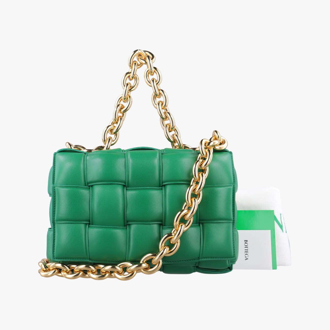 The Chain Cassette Green lambskin B09392158Tザ チェーン カセット グリーン ラムスキン B09392158T