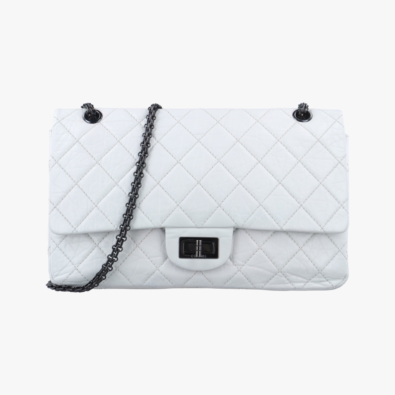 2.55 double flap MatelasseWhitelambskinA37590126237512.55 ダブルフラップマトラッセホワイトラムスキンA3759012623751