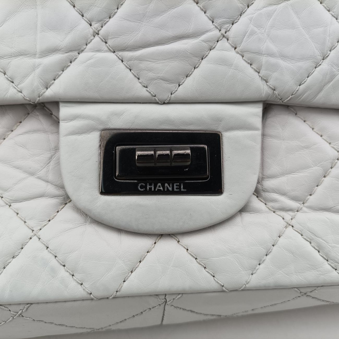 2.55 double flap MatelasseWhitelambskinA37590126237512.55 ダブルフラップマトラッセホワイトラムスキンA3759012623751