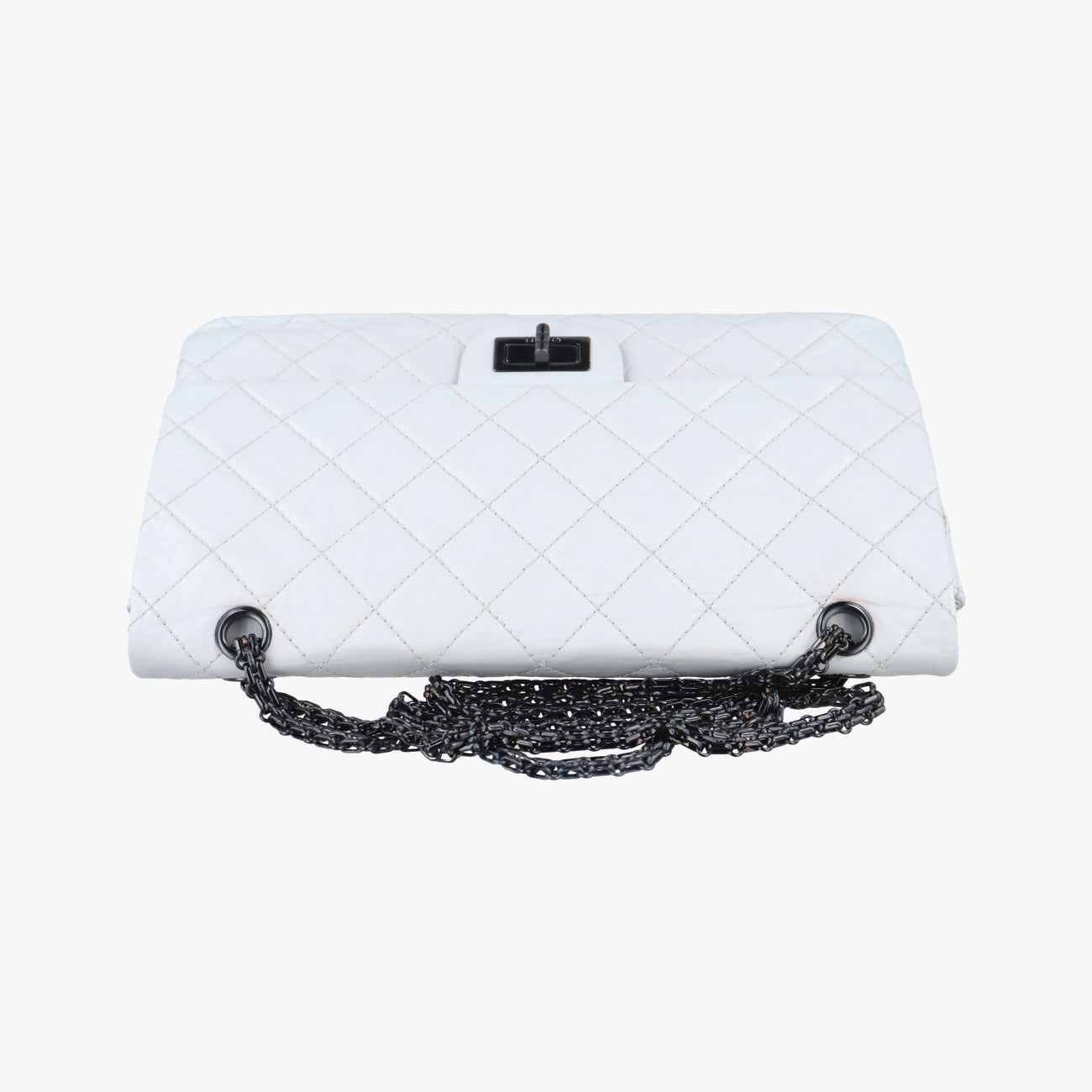 2.55 double flap MatelasseWhitelambskinA37590126237512.55 ダブルフラップマトラッセホワイトラムスキンA3759012623751