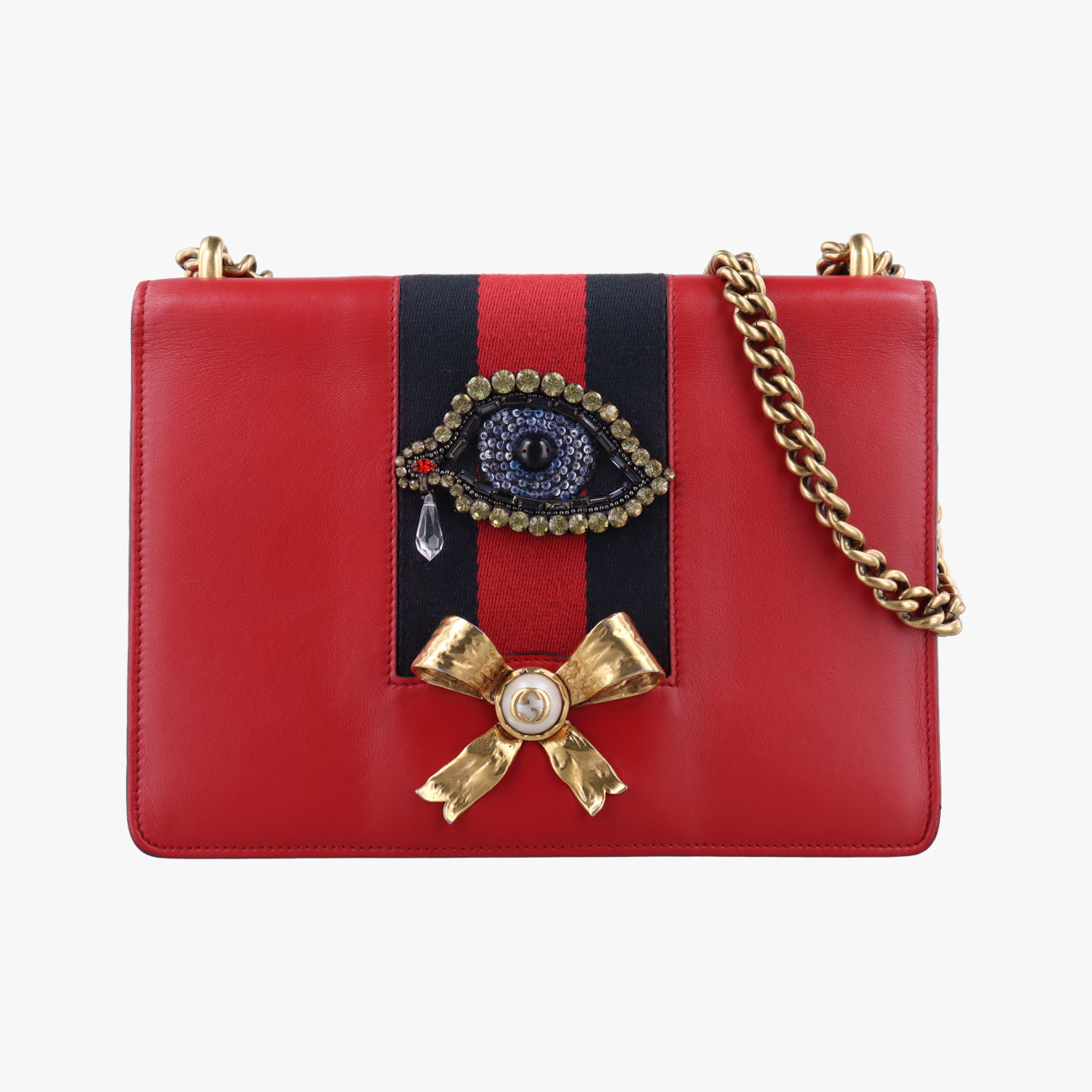 Peony Eye Red×multicolor Leather 432280 D019794514ピオニー アイ レッド×マルチカラー レザー 432280 D019794514