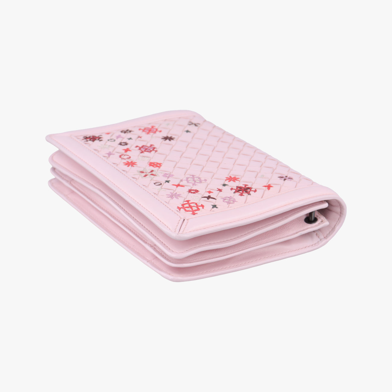 intrecciato Nappa Meadow Flower Mini Pink×Multicolour lambskin B07094897Jイントレチャートナッパメドウフラワーミニ ピンク×マルチカラー ラムスキン B07094897J