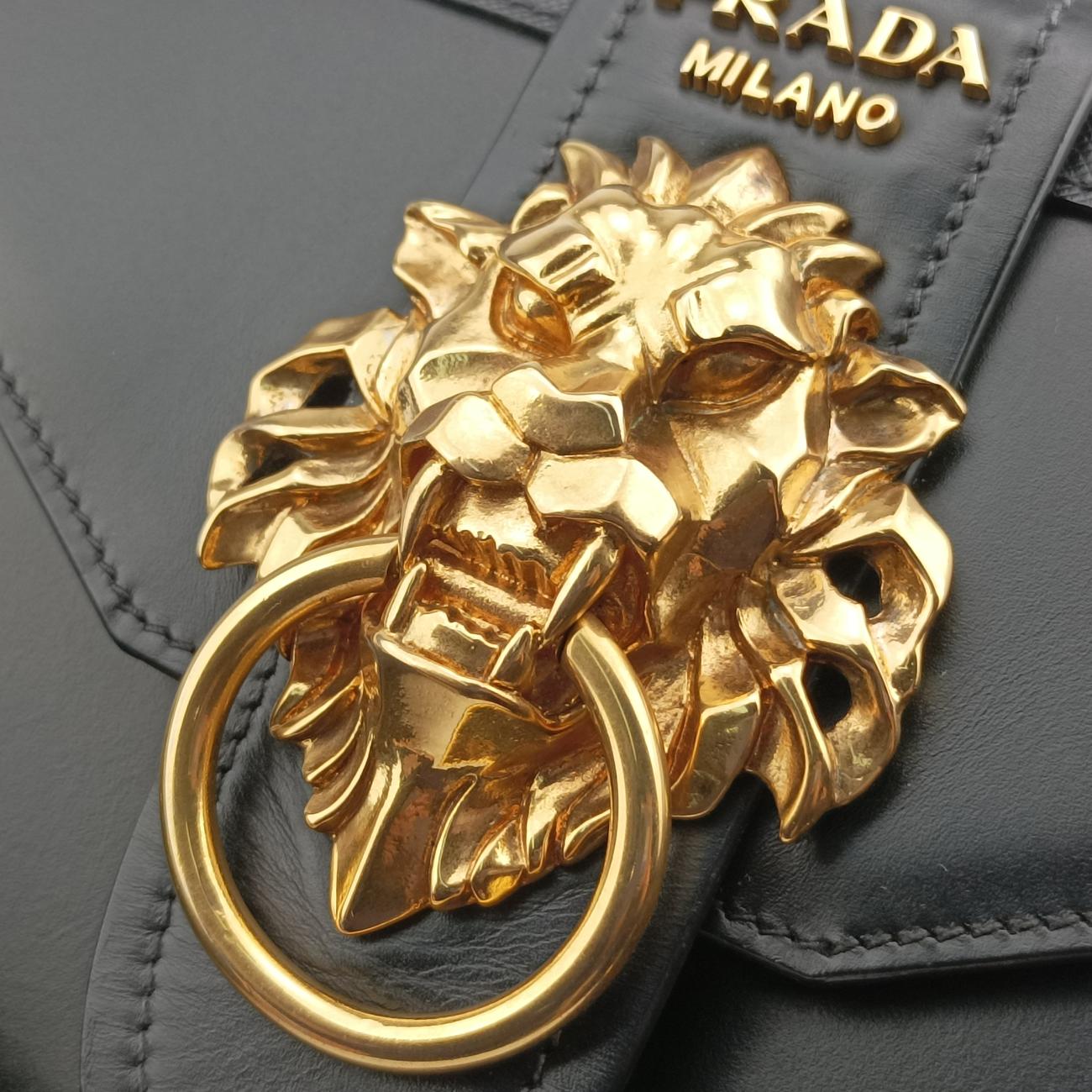 Animalier Cahier Lions Head Black Leather 1BD089 25カイエ ライオンヘッド ブラック レザー 1BD089 25