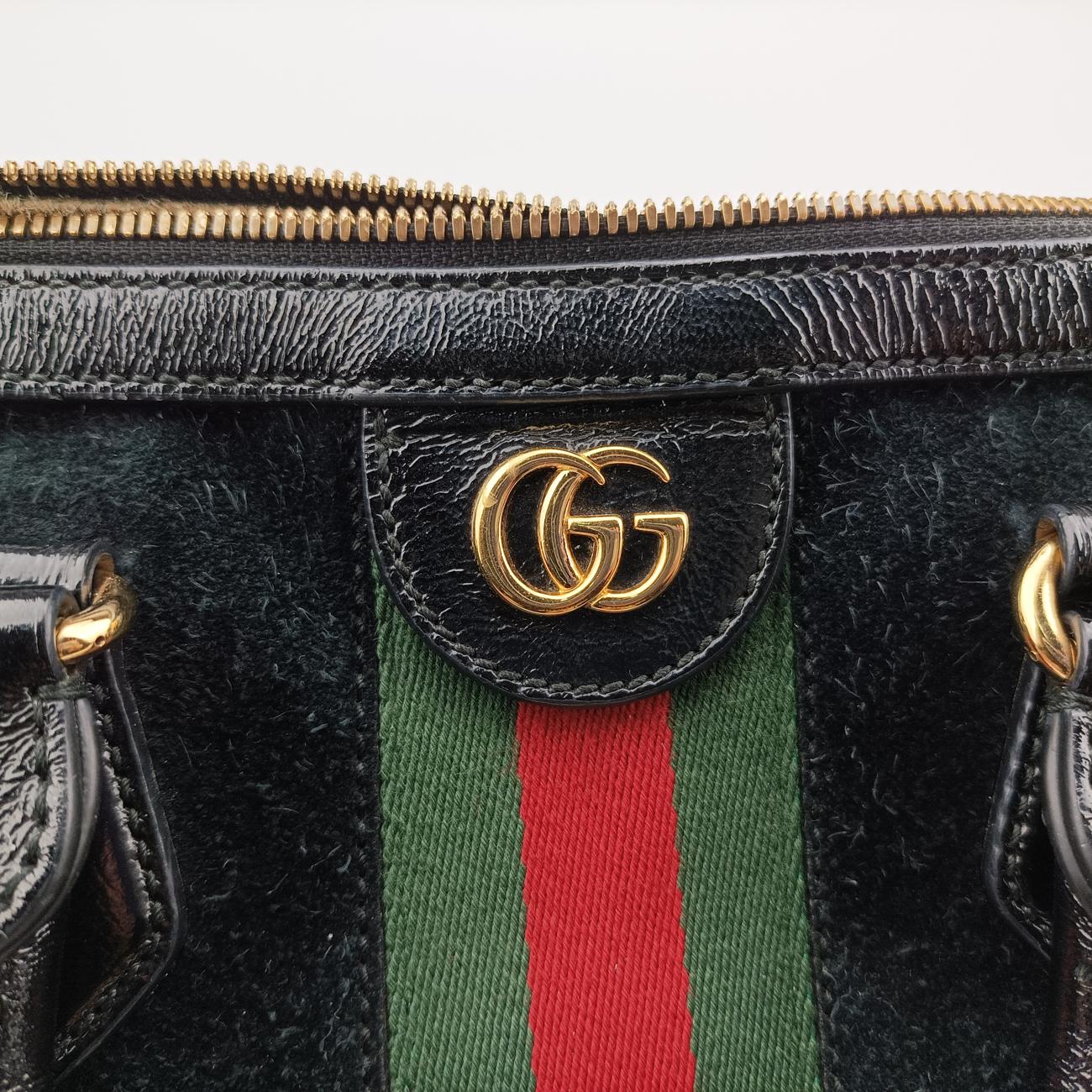 Ophidia GG Small Black x Green x Red Suede F024647109オフィディア GG スモール ブラック×グリーン×レッド スエード 524532 F024647109