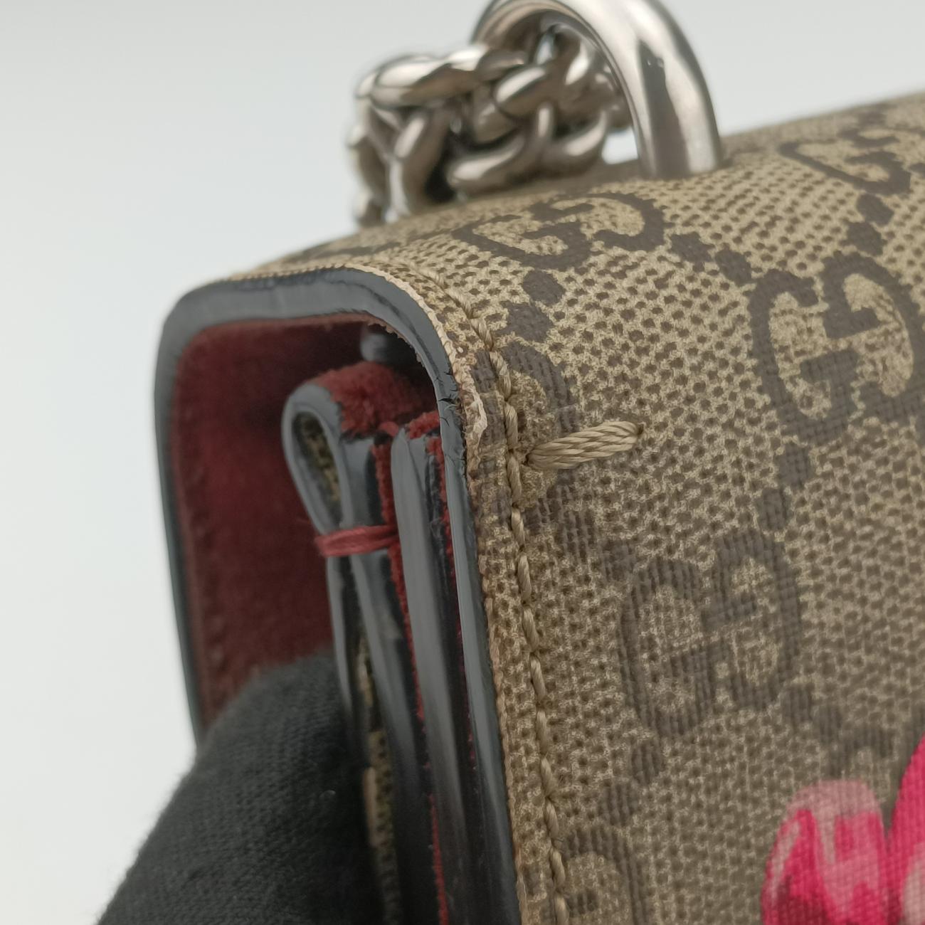 Dionysus Beige×Red×multicolor PVC coated canvas 400249 I023235583ディオニュソス ベージュ×レッド×マルチカラー PVCコーティングキャンバス 400249 I023235583