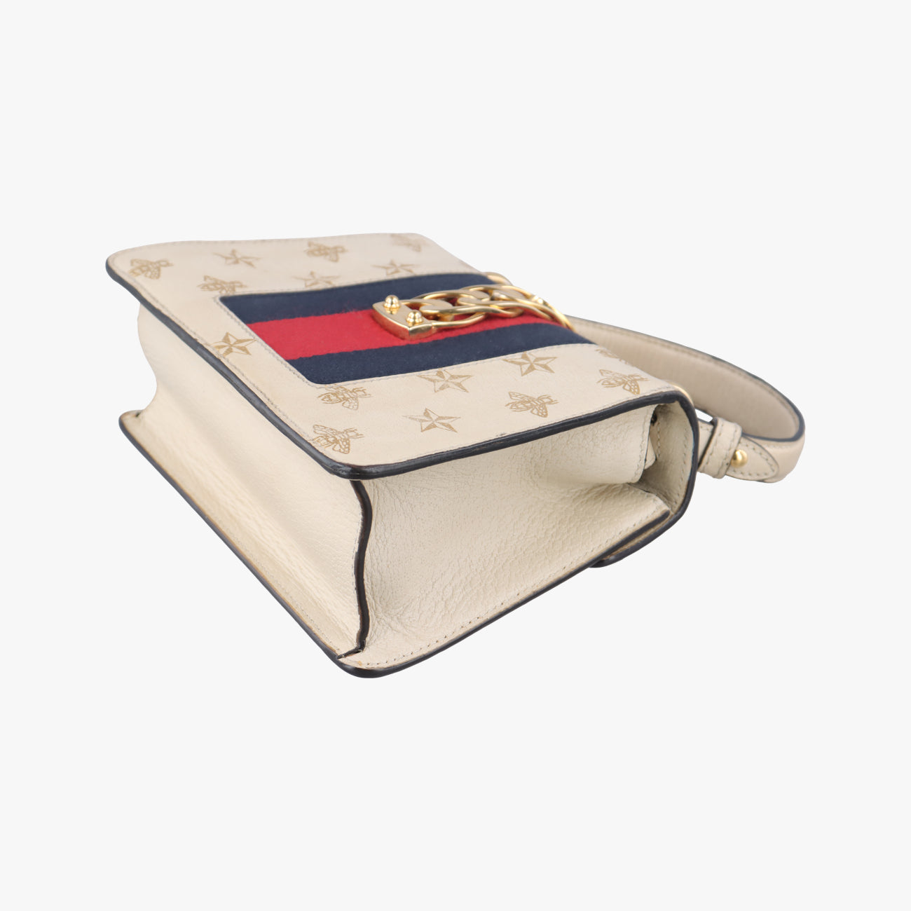 Sylvie Ivory×navy×red Leather C026707430シルヴィ アイボリー×ネイビー×レッド レザー 470270 C026707430