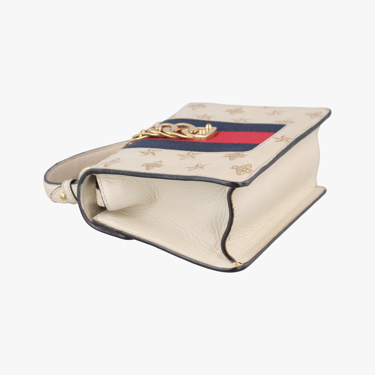 Sylvie Ivory×navy×red Leather C026707430シルヴィ アイボリー×ネイビー×レッド レザー 470270 C026707430