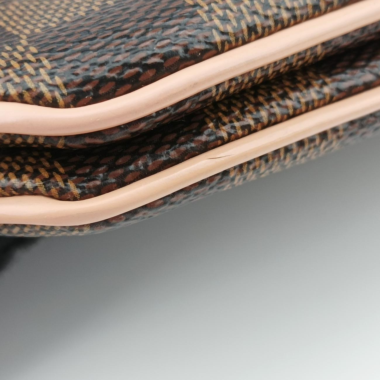 Pochette Double Zip EBENE×Rose Ballerine Damier Canvas N60254 MI2119ポシェット ドゥーブルジップ エベーヌ×ローズバレリーヌ ダミエキャンバス N60254 MI2119