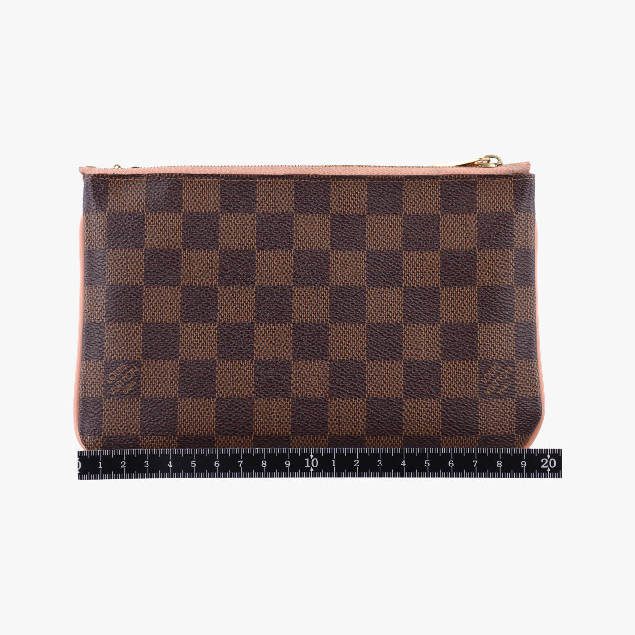 Pochette Double Zip EBENE×Rose Ballerine Damier Canvas N60254 MI2119ポシェット ドゥーブルジップ エベーヌ×ローズバレリーヌ ダミエキャンバス N60254 MI2119