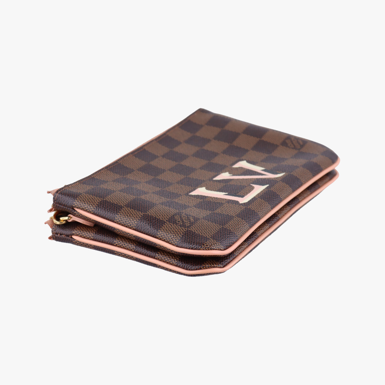 Pochette Double Zip EBENE×Rose Ballerine Damier Canvas N60254 MI2119ポシェット ドゥーブルジップ エベーヌ×ローズバレリーヌ ダミエキャンバス N60254 MI2119