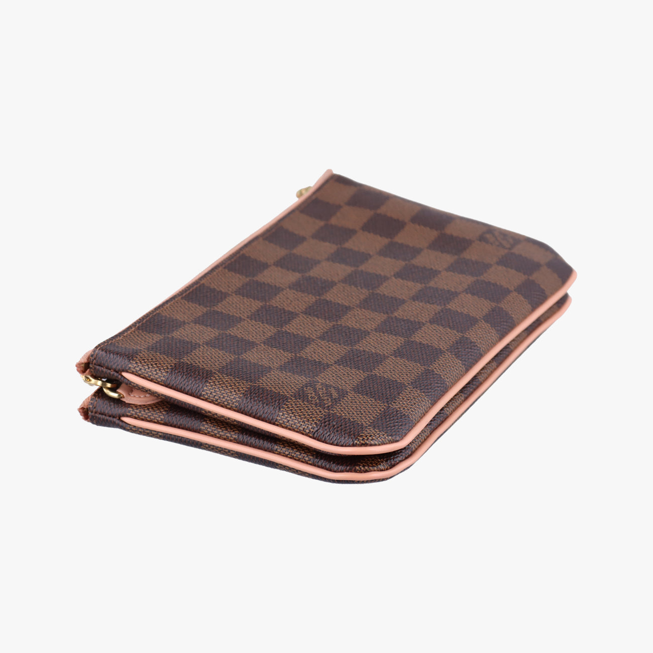 Pochette Double Zip EBENE×Rose Ballerine Damier Canvas N60254 MI2119ポシェット ドゥーブルジップ エベーヌ×ローズバレリーヌ ダミエキャンバス N60254 MI2119