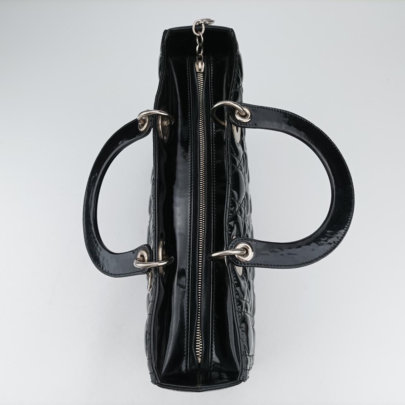 Lady Dior Black Patent 01-MA-0130レディディオール ブラック パテント 01-MA-0130