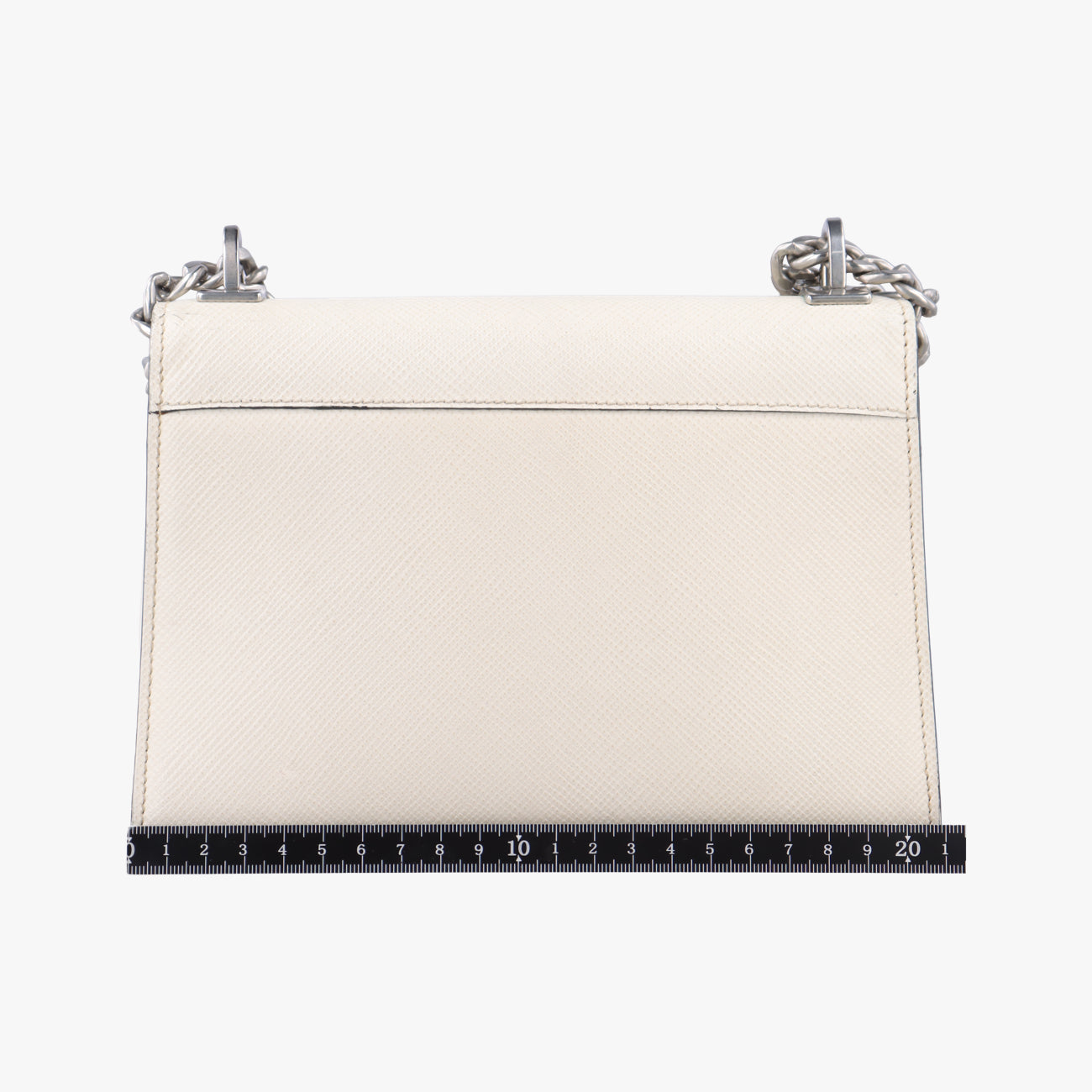 Monochrome Robot White SAFFIANO Leather 1BD127 7/Dモノクローム ロボット ホワイト サフィアーノレザー 1BD127 7/D