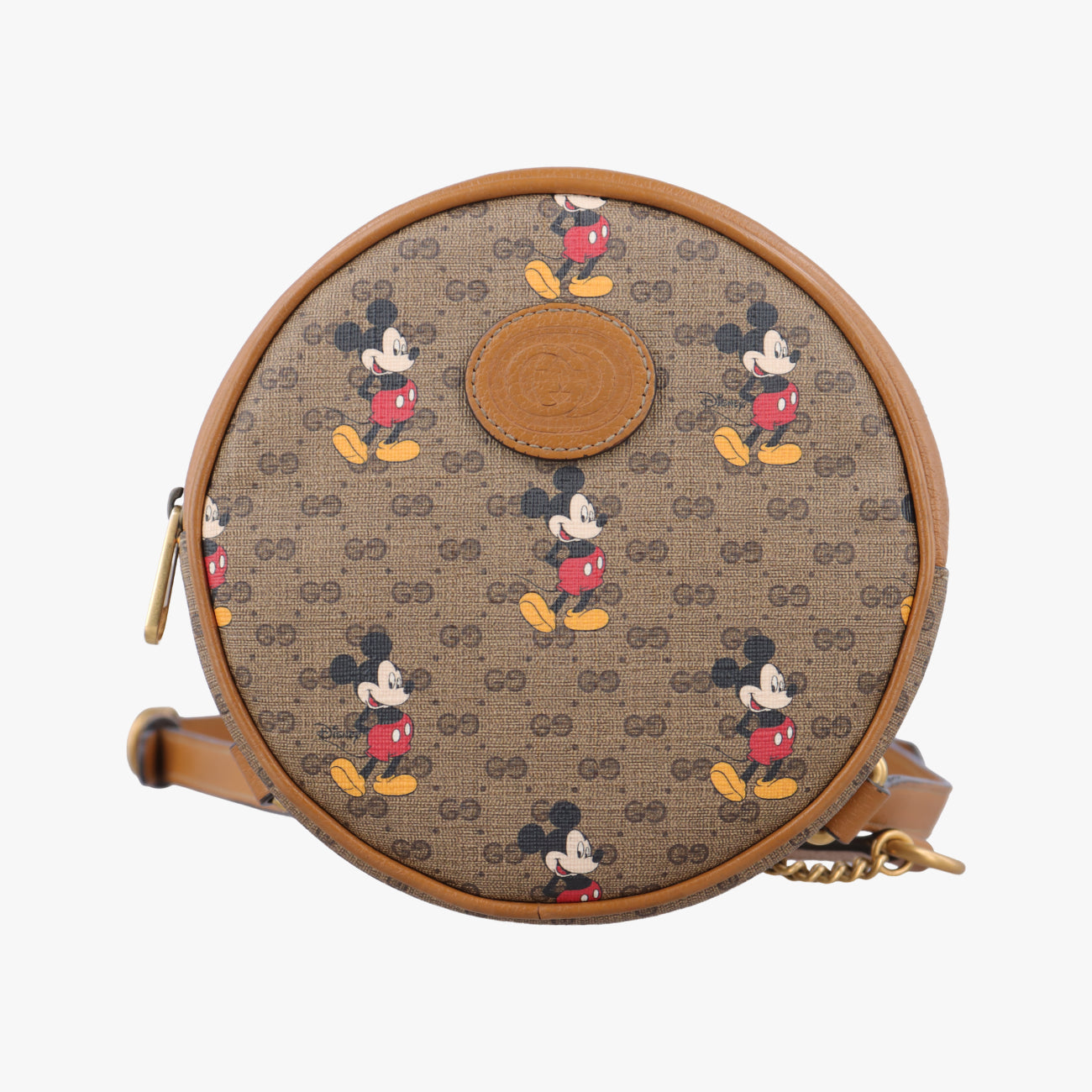 DISNEY Collaboration Mickey Mouse Beige×Multicolour PVC coated canvas 603730 ディズニーコラボ ミッキーマウス ベージュ×マルチカラー PVCコーティングキャンバス 603730 