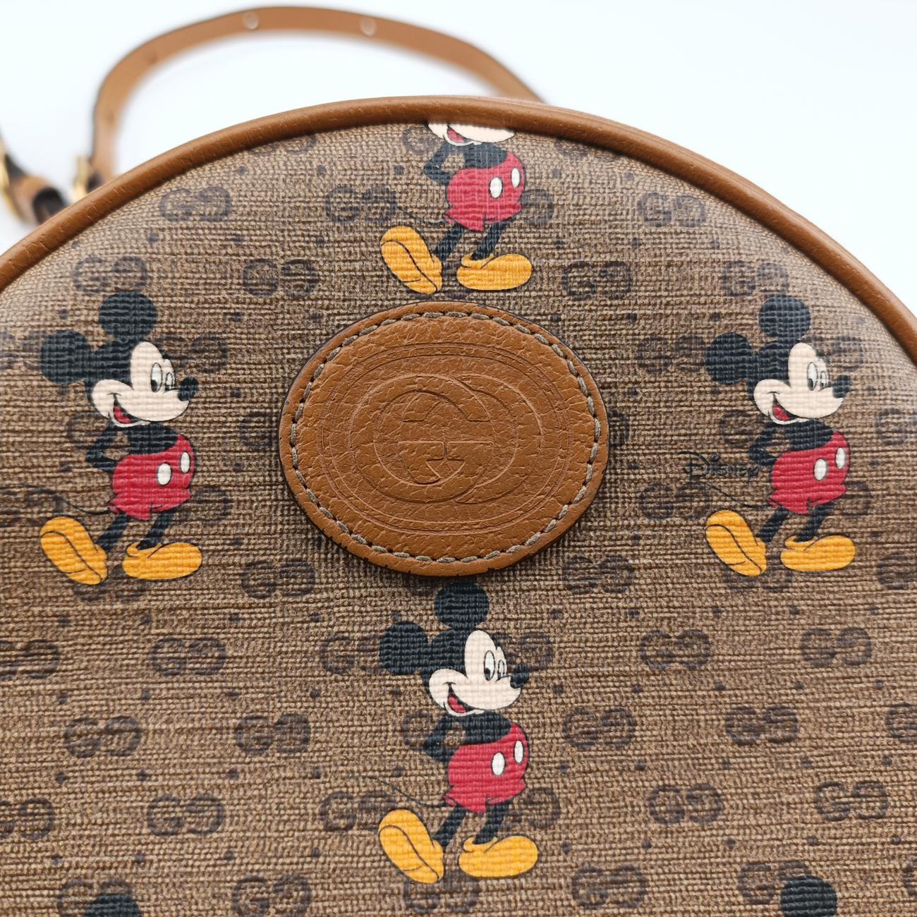 DISNEY Collaboration Mickey Mouse Beige×Multicolour PVC coated canvas 603730 ディズニーコラボ ミッキーマウス ベージュ×マルチカラー PVCコーティングキャンバス 603730 