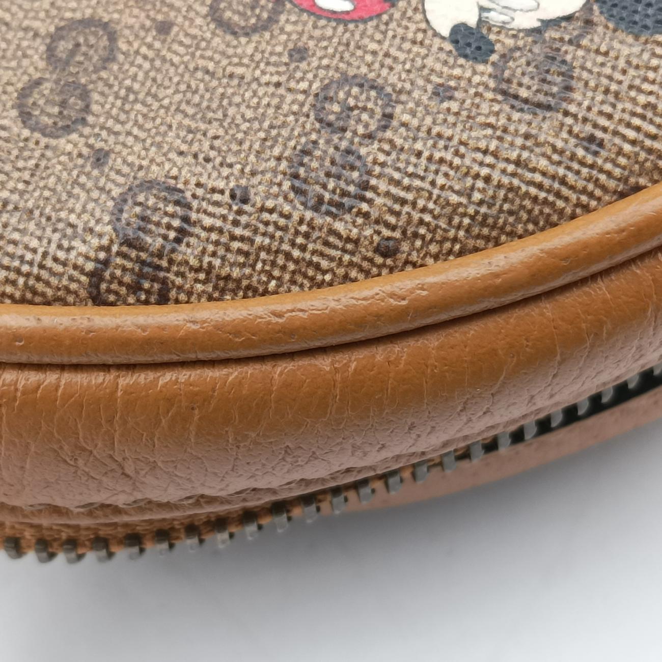 DISNEY Collaboration Mickey Mouse Beige×Multicolour PVC coated canvas 603730 ディズニーコラボ ミッキーマウス ベージュ×マルチカラー PVCコーティングキャンバス 603730 