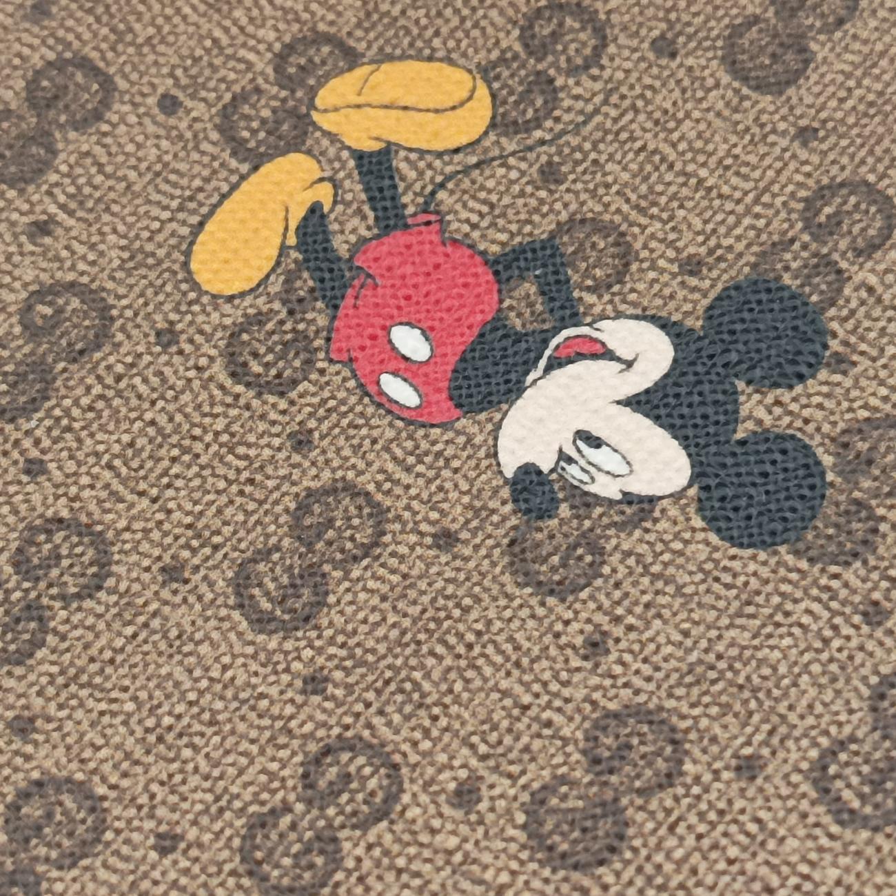 DISNEY Collaboration Mickey Mouse Beige×Multicolour PVC coated canvas 603730 ディズニーコラボ ミッキーマウス ベージュ×マルチカラー PVCコーティングキャンバス 603730 