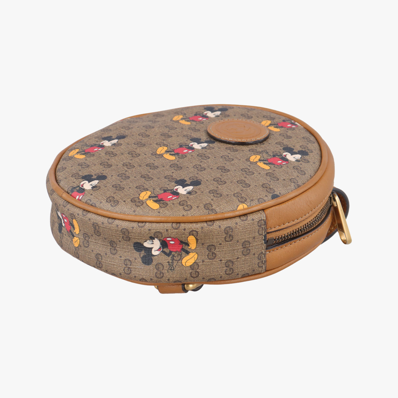 DISNEY Collaboration Mickey Mouse Beige×Multicolour PVC coated canvas 603730 ディズニーコラボ ミッキーマウス ベージュ×マルチカラー PVCコーティングキャンバス 603730 