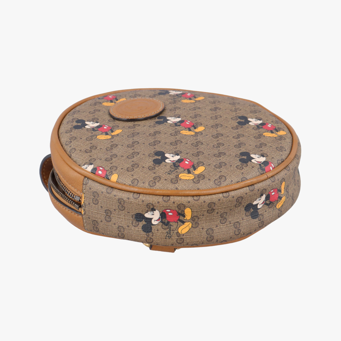 DISNEY Collaboration Mickey Mouse Beige×Multicolour PVC coated canvas 603730 ディズニーコラボ ミッキーマウス ベージュ×マルチカラー PVCコーティングキャンバス 603730 