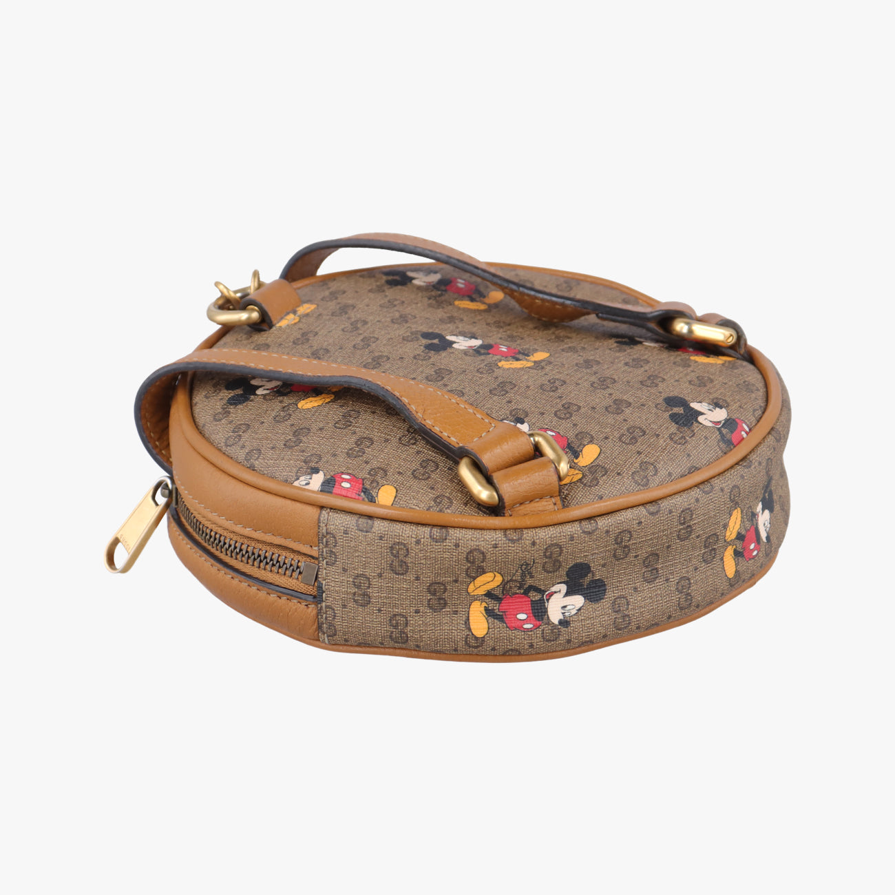 DISNEY Collaboration Mickey Mouse Beige×Multicolour PVC coated canvas 603730 ディズニーコラボ ミッキーマウス ベージュ×マルチカラー PVCコーティングキャンバス 603730 