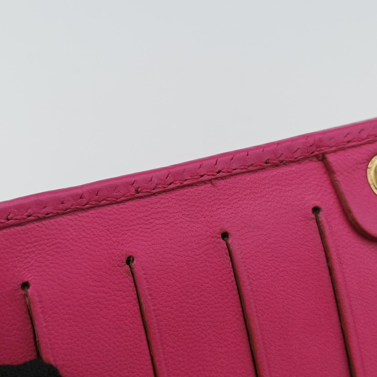 Embossed Logo Rose Leather 8M0219 2401-8M0219-YMY-089エンボス ロゴ ローズ レッド レザー 8M0219 2401-8M0219-YMY-089