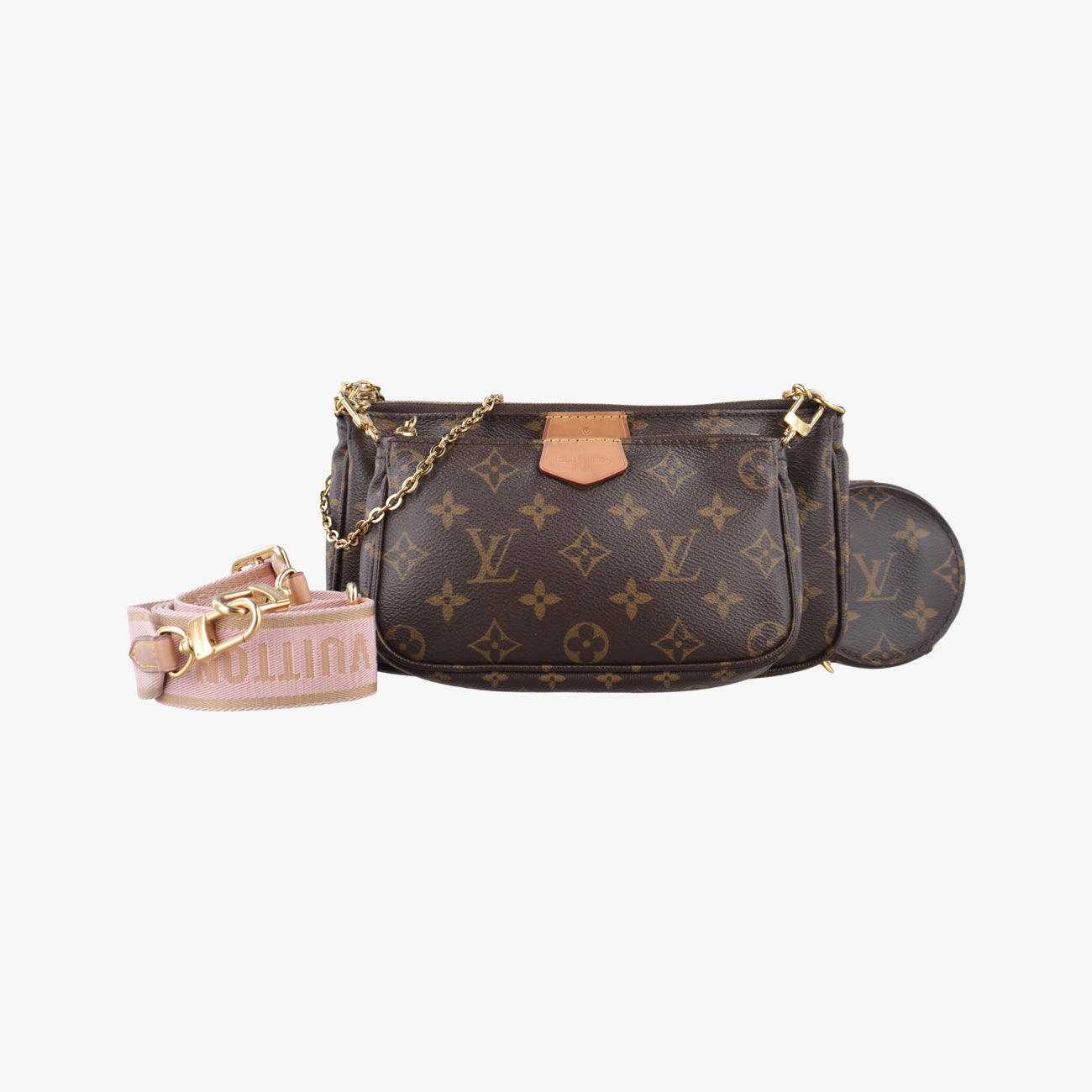 MULTI POCHETTE ACCESSOIRES MARRON×ROSE CLAIRE Monogram Canvas M44840 SR4149 SR0220 SR4230ミュルティポシェットアクセソワール マロン×ローズ クレール モノグラムキャンバス M44840 SR4149 SR0220 SR4230