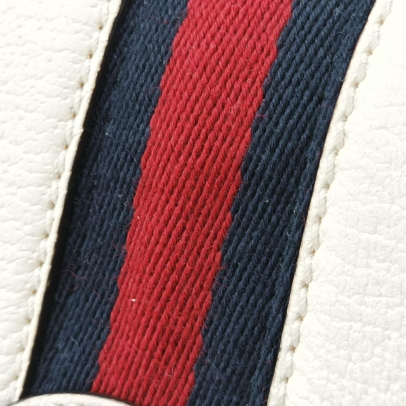 Ophidia White x Navy x Red Leather A033154308オフィディア ホワイト×ネイビー×レッド レザー 602577 A033154308