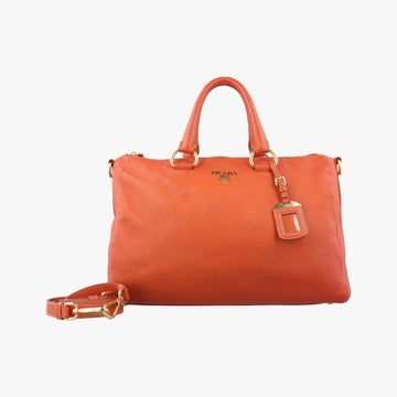 Top Handle Baulet Bag Orange Leather BL0778 194トップ ハンドル バウレット バッグ オレンジ レザー BL0778 194