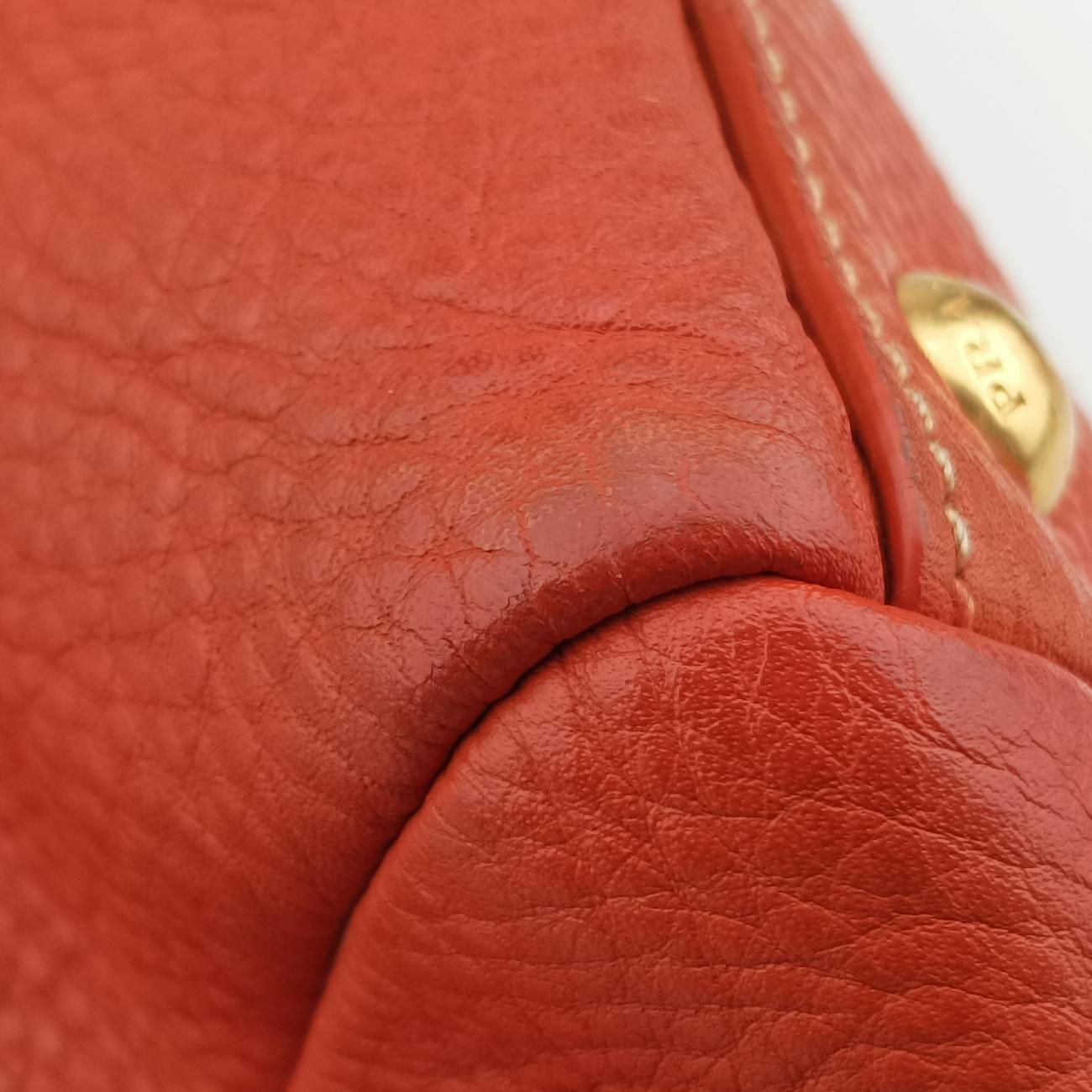 Top Handle Baulet Bag Orange Leather BL0778 194トップ ハンドル バウレット バッグ オレンジ レザー BL0778 194