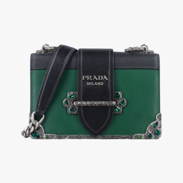 Cahier Green x Black Leather 1BH018 25カイエ グリーン×ブラック レザー 1BH018 25