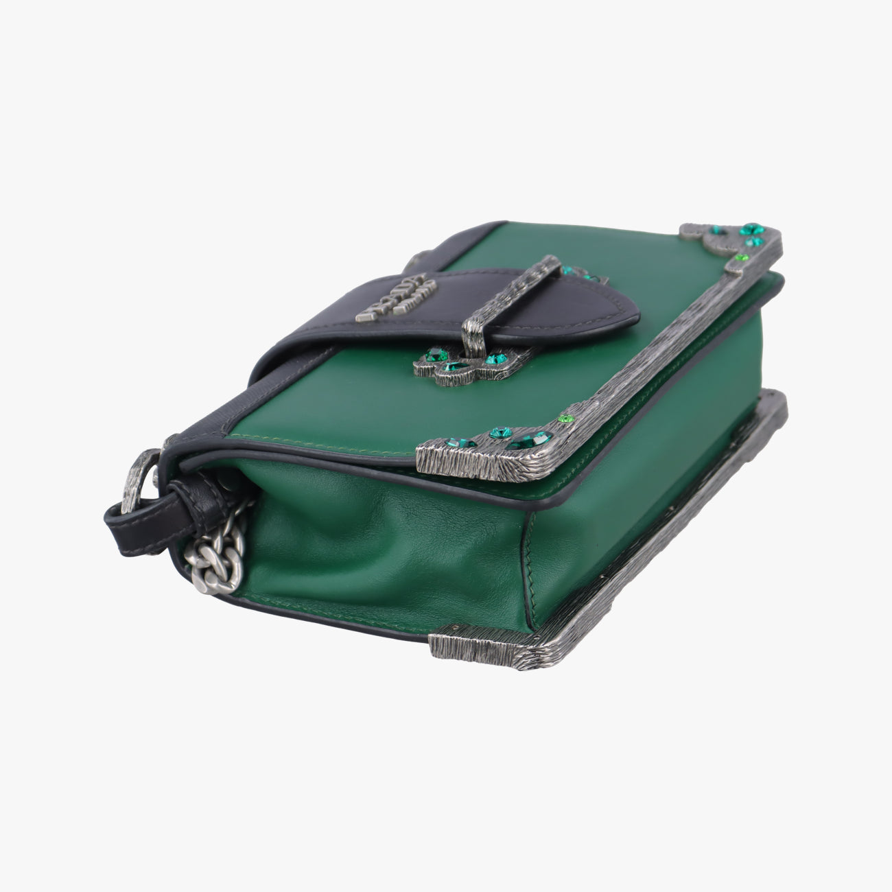 Cahier Green x Black Leather 1BH018 25カイエ グリーン×ブラック レザー 1BH018 25