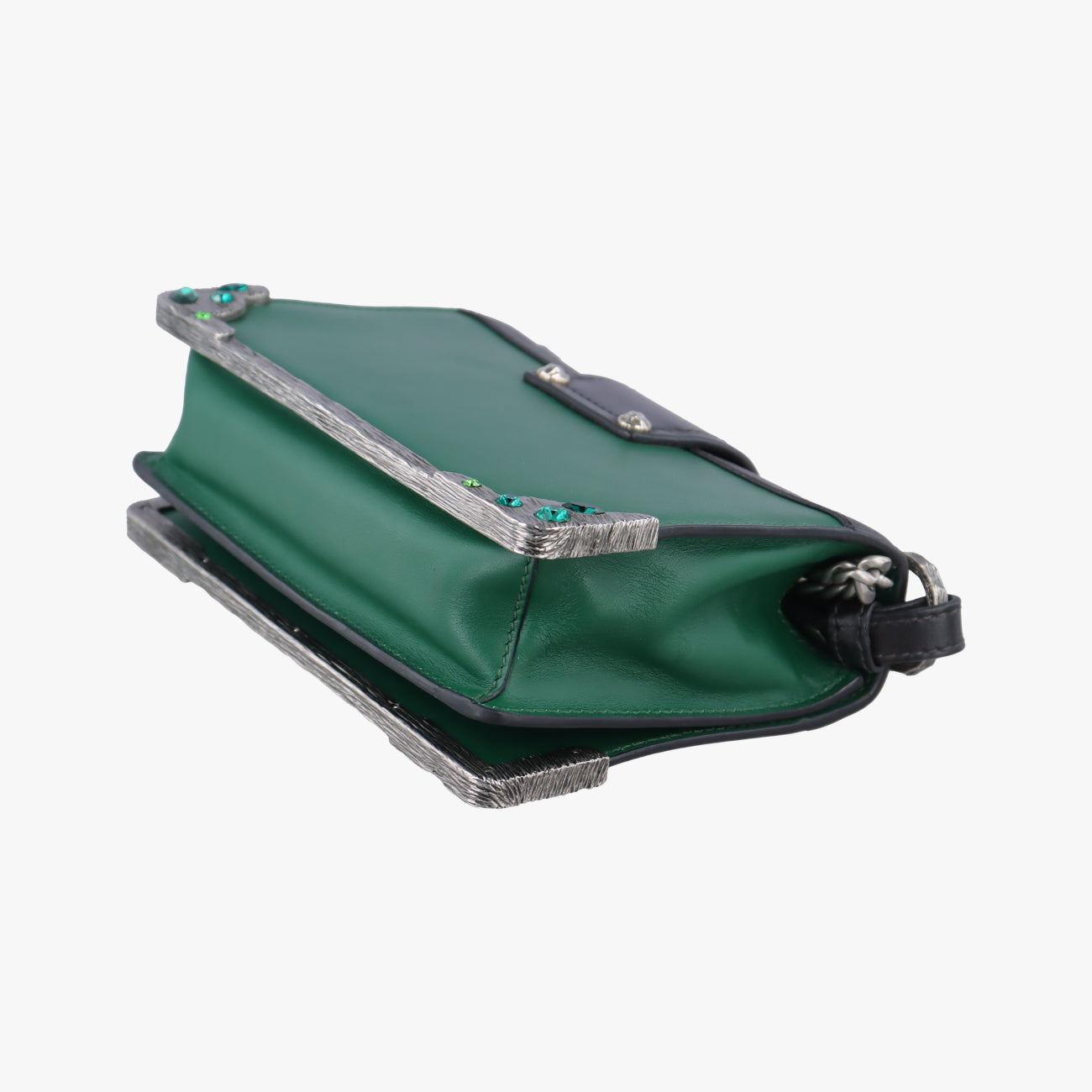 Cahier Green x Black Leather 1BH018 25カイエ グリーン×ブラック レザー 1BH018 25