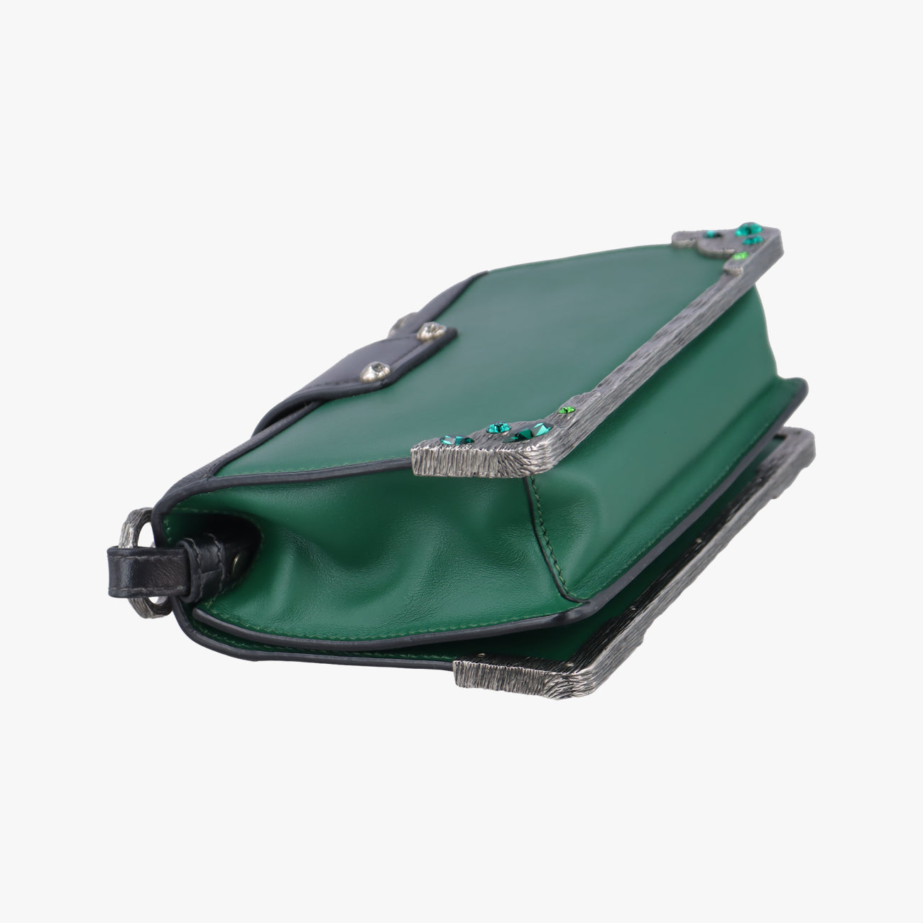 Cahier Green x Black Leather 1BH018 25カイエ グリーン×ブラック レザー 1BH018 25