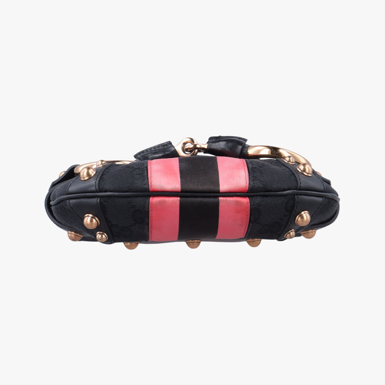 Horsebit Web Black×pink Canvas 129498 ホースビット ウェブ ブラック×ピンク キャンバス 129498 