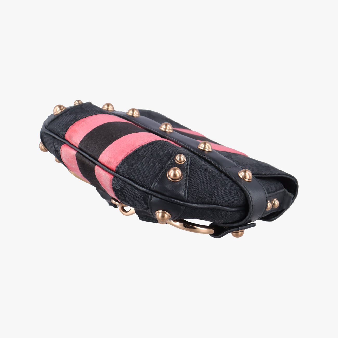 Horsebit Web Black×pink Canvas 129498 ホースビット ウェブ ブラック×ピンク キャンバス 129498 