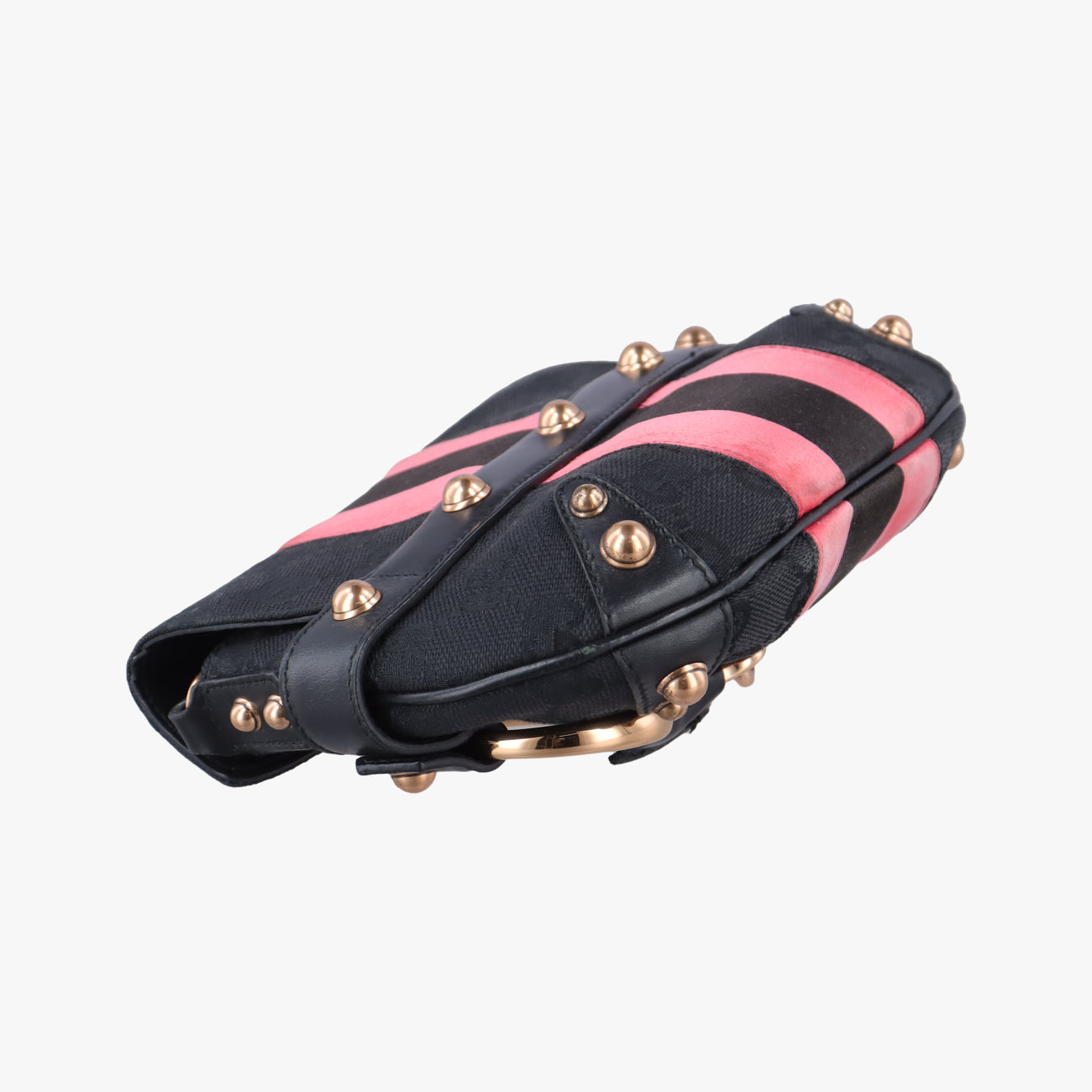 Horsebit Web Black×pink Canvas 129498 ホースビット ウェブ ブラック×ピンク キャンバス 129498 