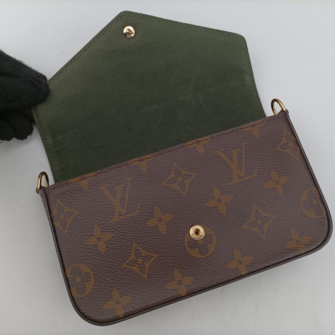 Multi Pochette FéLICIE Brown×Beige Monogram Canvas M80091 ICチップミュルティ ポシェット フェリシー モノグラム/ブラウン系×ベージュ モノグラムキャンバス M80091 ICチップ