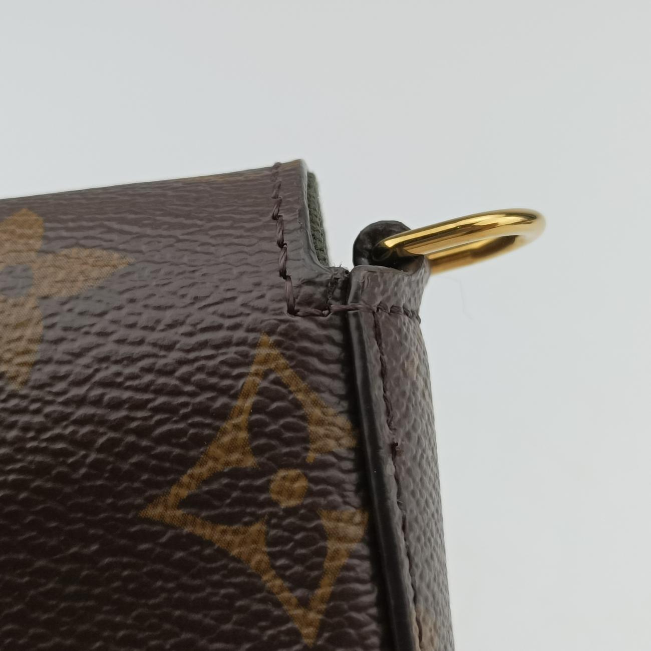 Multi Pochette FéLICIE Brown×Beige Monogram Canvas M80091 ICチップミュルティ ポシェット フェリシー モノグラム/ブラウン系×ベージュ モノグラムキャンバス M80091 ICチップ